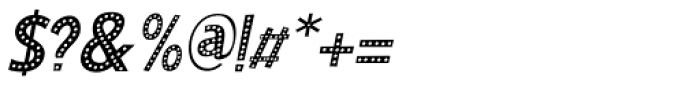 Zombie Starfish Dots Italic Font OTHER CHARS