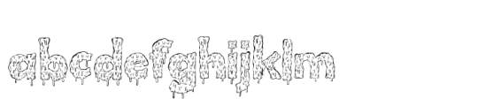 Zombik Outline Font LOWERCASE