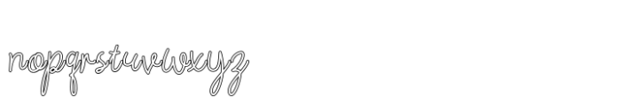 Zonary Italic Outline Font LOWERCASE