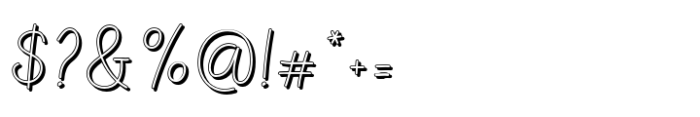 Zonary Italic Shadow Font OTHER CHARS