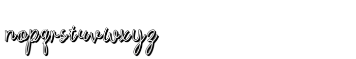 Zonary Italic Shadow Font LOWERCASE