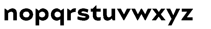 Zonda Bold Font LOWERCASE