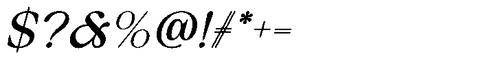 Zoris ZORIS Italic Font OTHER CHARS