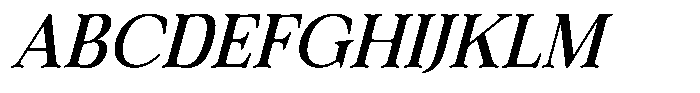 Zoris ZORIS Italic Font UPPERCASE