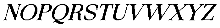 Zoris ZORIS Italic Font UPPERCASE