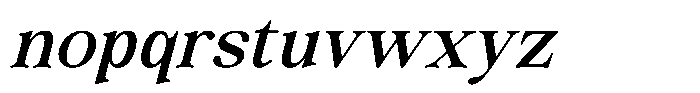 Zoris ZORIS Italic Font LOWERCASE