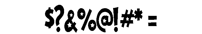 ZP American Blue Block Condensed Font OTHER CHARS