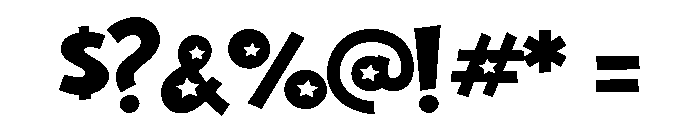 ZP American Blue Block Expanded Font OTHER CHARS