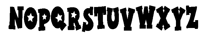 ZP American Blue Block Serif Condensed Font UPPERCASE