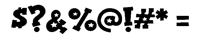 ZP American Blue Block Serif Font OTHER CHARS