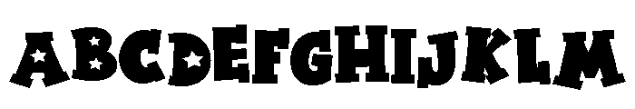 ZP American Blue Block Serif Font UPPERCASE