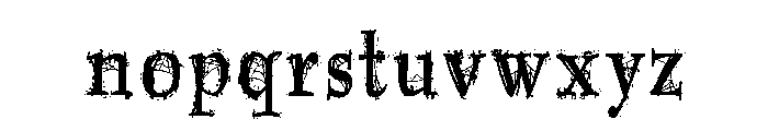 ZP Antique Webbing Condensed Font LOWERCASE
