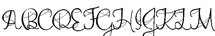 ZP Antique Webbing Script Condensed Light Font UPPERCASE