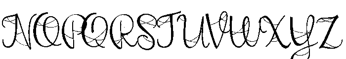 ZP Antique Webbing Script Condensed Light Font UPPERCASE