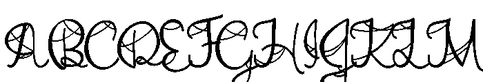 ZP Antique Webbing Script Condensed Font UPPERCASE