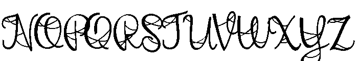 ZP Antique Webbing Script Condensed Font UPPERCASE