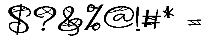ZP Antique Webbing Script Expanded Font OTHER CHARS