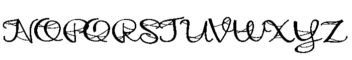 ZP Antique Webbing Script Expanded Font UPPERCASE