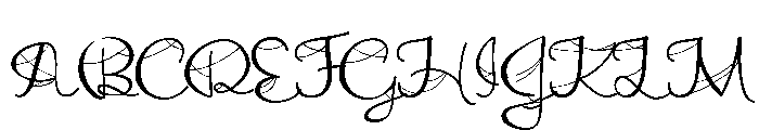 ZP Antique Webbing Script Light Font UPPERCASE
