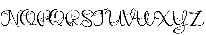 ZP Antique Webbing Script Light Font UPPERCASE