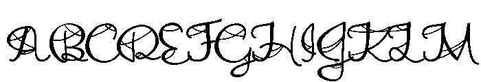 ZP Antique Webbing Script Font UPPERCASE