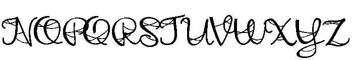 ZP Antique Webbing Script Font UPPERCASE