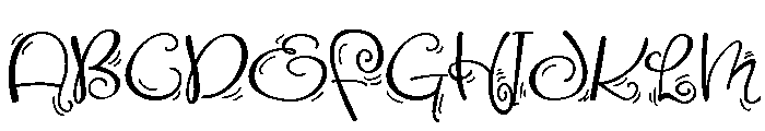 ZP Aphelia Dances Font UPPERCASE