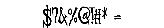ZP Bane Reality Expanded Font OTHER CHARS
