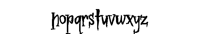 ZP Bane Reality Expanded Font LOWERCASE