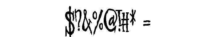ZP Bane Reality Font OTHER CHARS