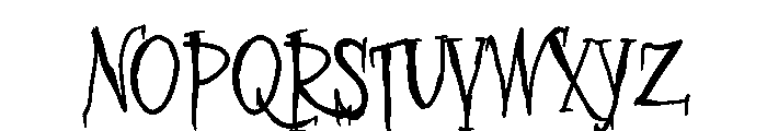ZP Bane Reality Font UPPERCASE