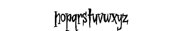 ZP Bane Reality Font LOWERCASE