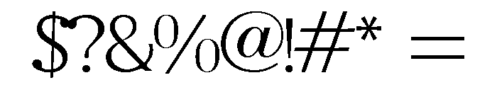 ZP Blandish Font OTHER CHARS