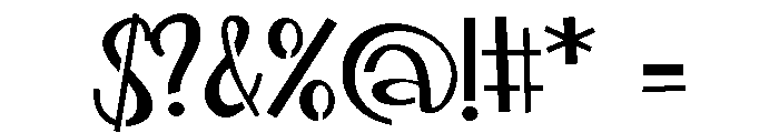 ZP Blinker Stencil Font OTHER CHARS