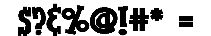 ZP Blinkers Brick Condensed Font OTHER CHARS