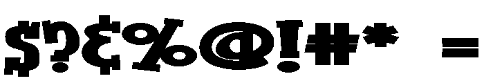 ZP Blinkers Brick Expanded Font OTHER CHARS