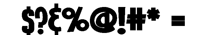 ZP Blinkers Condensed Font OTHER CHARS