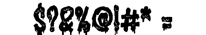 ZP Brain Ooze Condensed Font OTHER CHARS