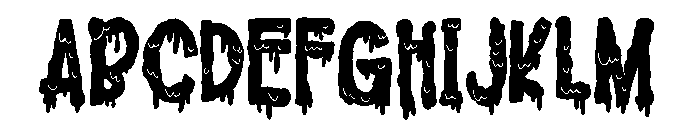 ZP Brain Ooze Condensed Font UPPERCASE