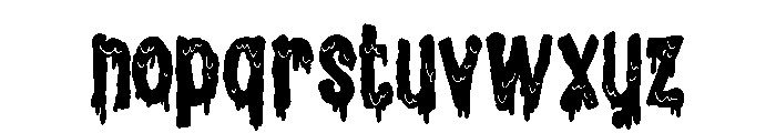 ZP Brain Ooze Condensed Font LOWERCASE