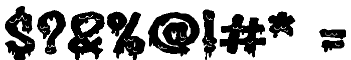 ZP Brain Ooze Expanded Font OTHER CHARS