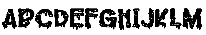 ZP Brain Ooze Expanded Font UPPERCASE