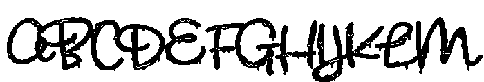 ZP Brain Ooze Script Expanded Font UPPERCASE