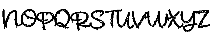 ZP Brain Ooze Script Expanded Font UPPERCASE