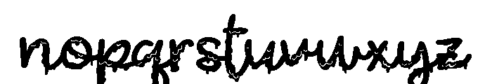 ZP Brain Ooze Script Expanded Font LOWERCASE