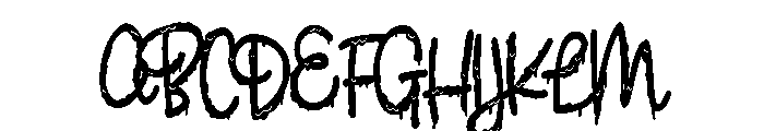 ZP Brains Ooze Script Condensed Font UPPERCASE