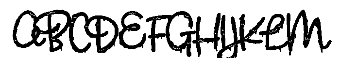 ZP Brains Ooze Script Font UPPERCASE