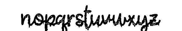 ZP Brains Ooze Script Font LOWERCASE