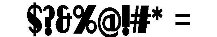 ZP Central Perk Bold Condensed Font OTHER CHARS