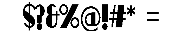ZP Central Perk Condensed Font OTHER CHARS